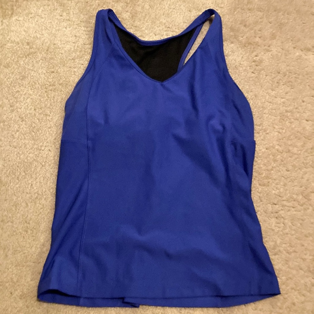 Womens royal blue workout top-Medium